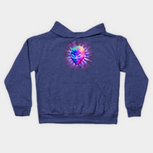 Alien Psychedelic Meditation Kids Hoodie